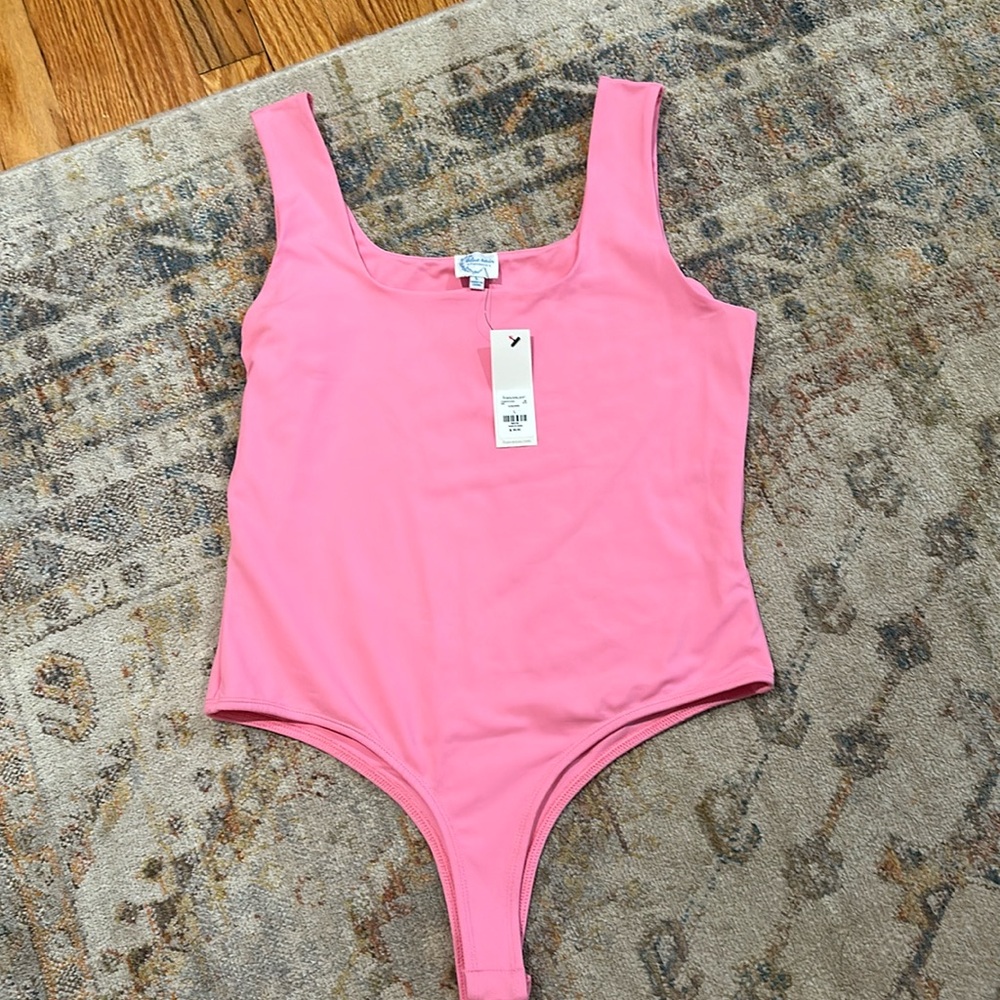 Francesca’s Barbie Pink Bodysuit size L - NWT